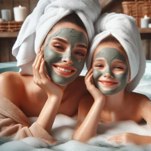 una madre y su hija en un Spa de Cumpleaños Para Mamá e Hija en Girardot
